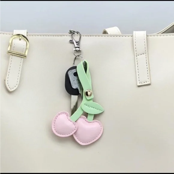 🍒 2 Cherry Heart Pendant Charms Classic & Pastel NWT - Picture 7 of 11